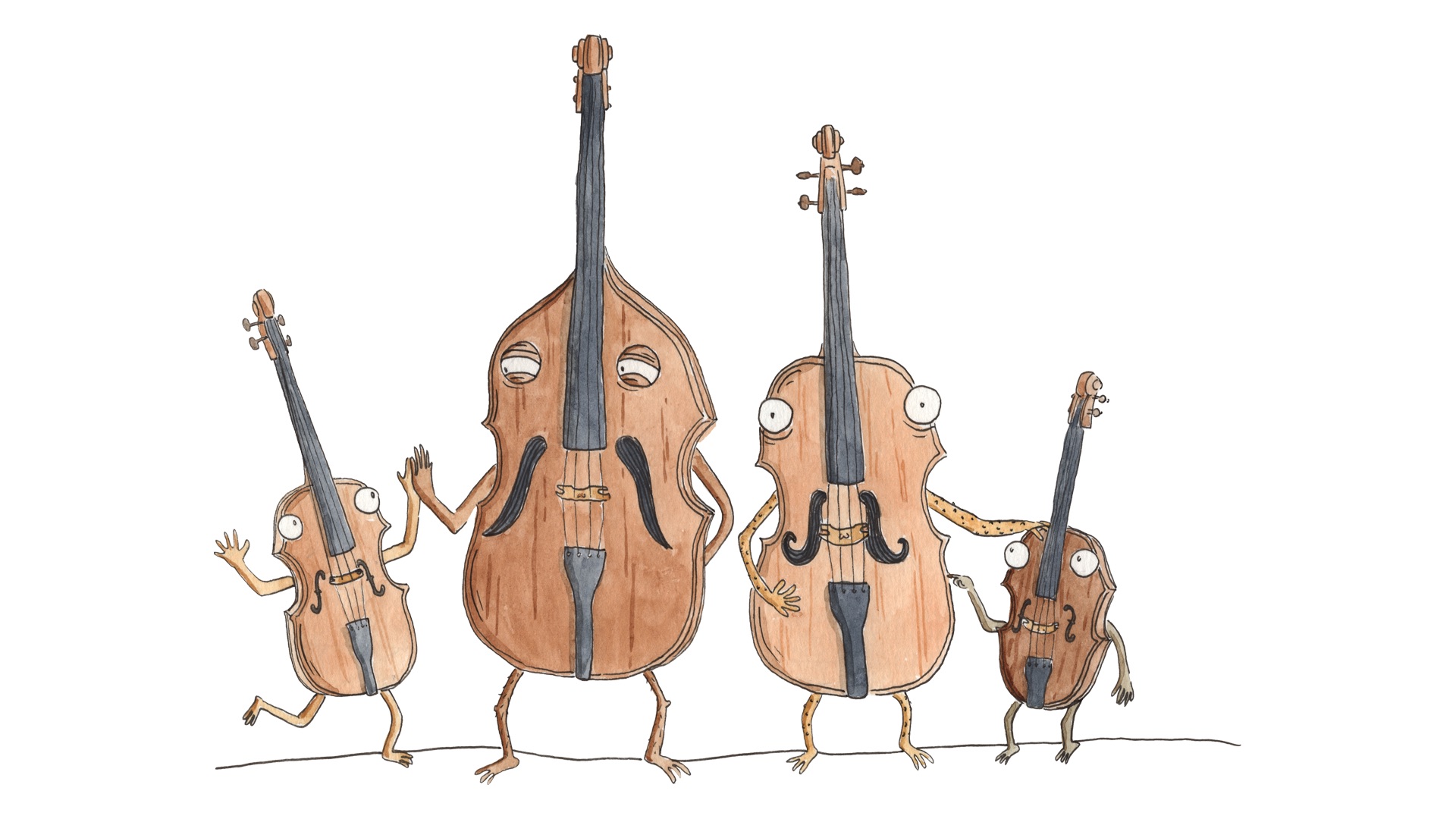 String Family - A family of Four bowed Strings