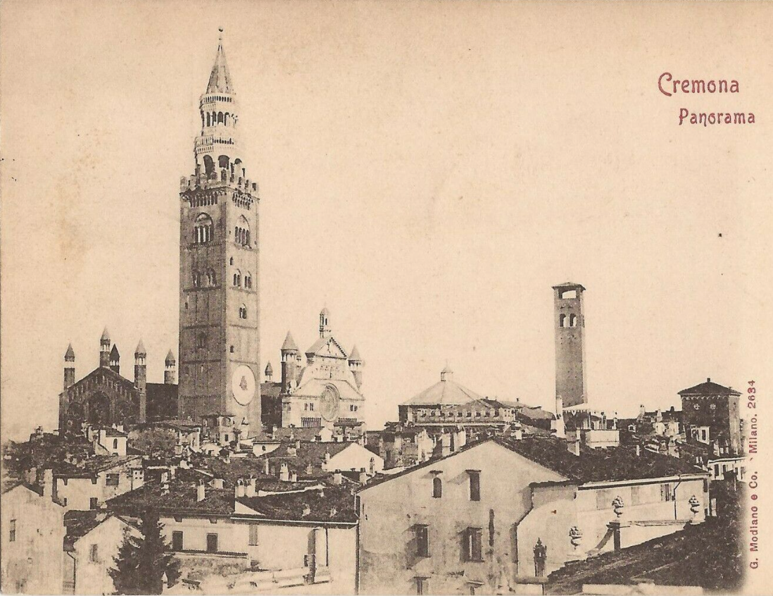 An old postcard of Cremona Italy
