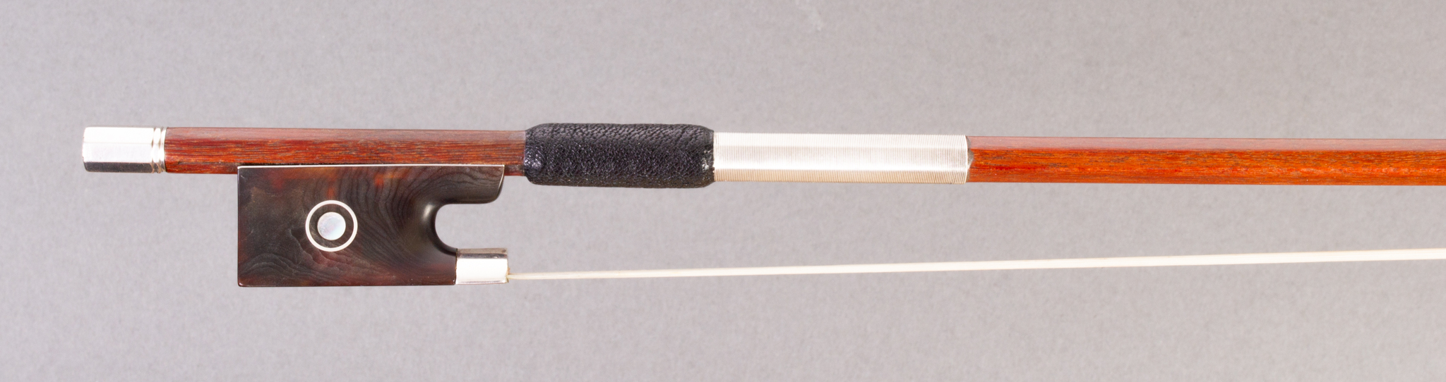 Bernard Ouchard Violin Bow Silver Mounted Tortoise Shell Frog