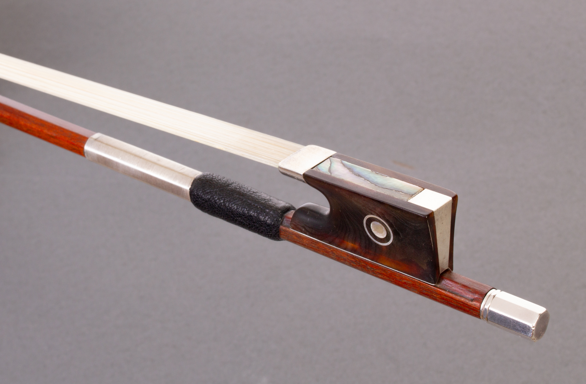 Bernard Ouchard Violin Bow Silver Mounted Tortoise Shell Frog